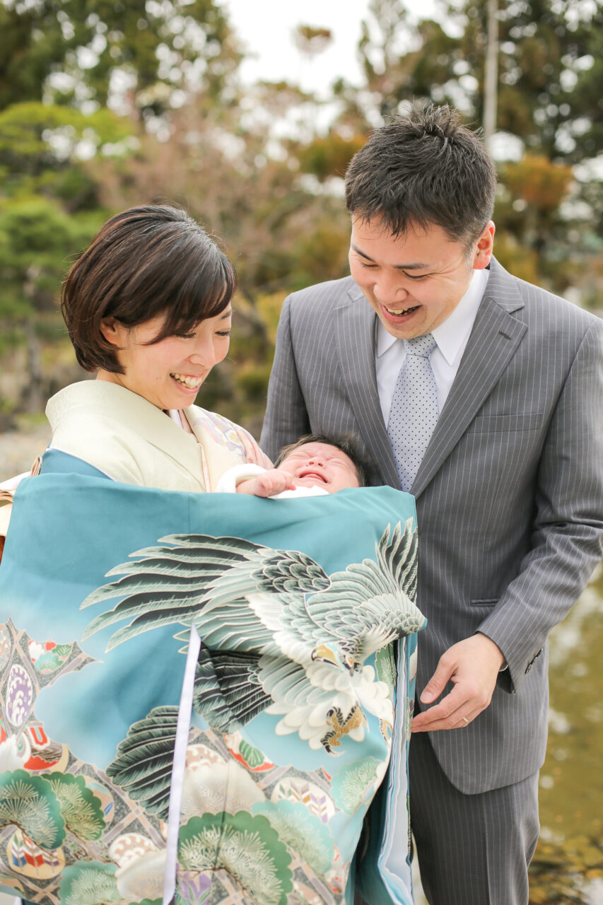お宮参りの出張撮影を不洗観音寺でさせていただきました